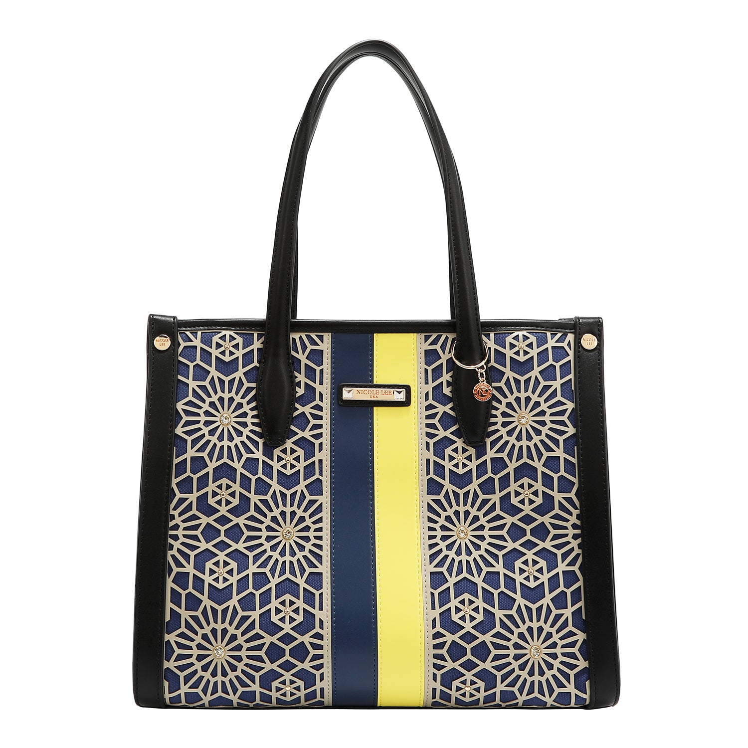 SAC FOURRE-TOUT GÉOMÉTRIQUE DÉCOUPÉ AU LASER (NOIR)