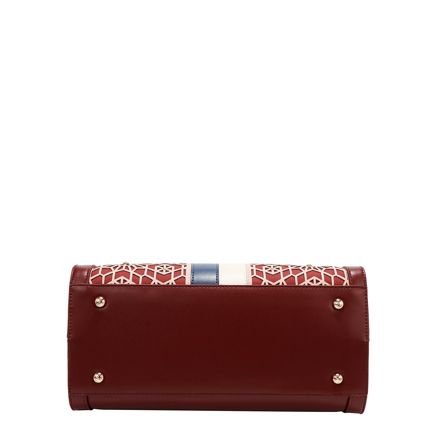 BORSA TOTE GEOMETRICA TAGLIATA AL LASER (VINO)