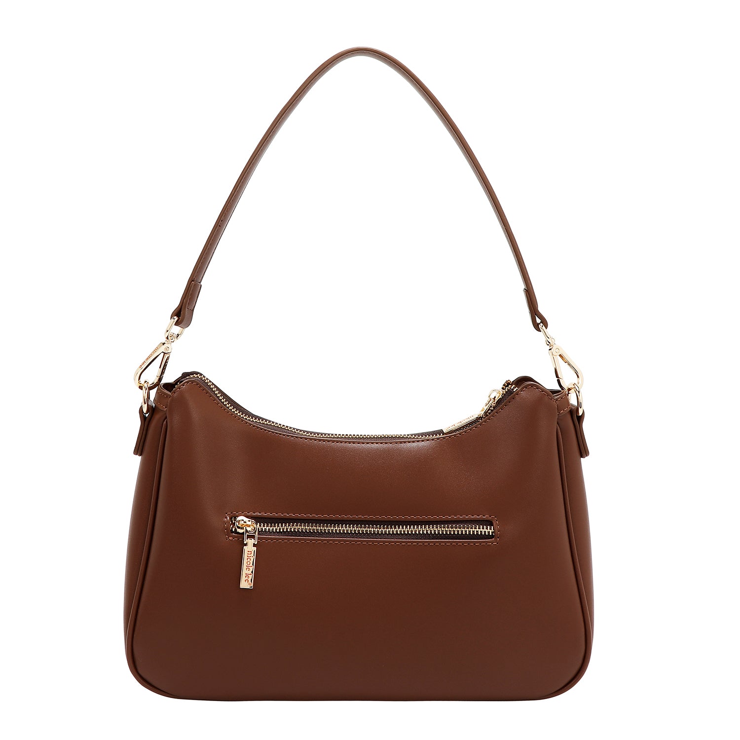 GEOMETRIC LASER CUT SHOULDER BAG (MARRON)