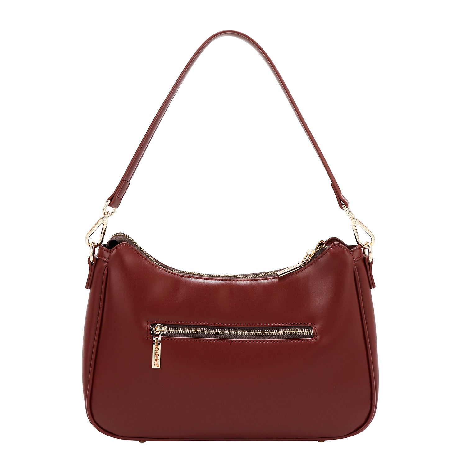 GEOMETRIC LASER CUT SHOULDER BAG (VINO)