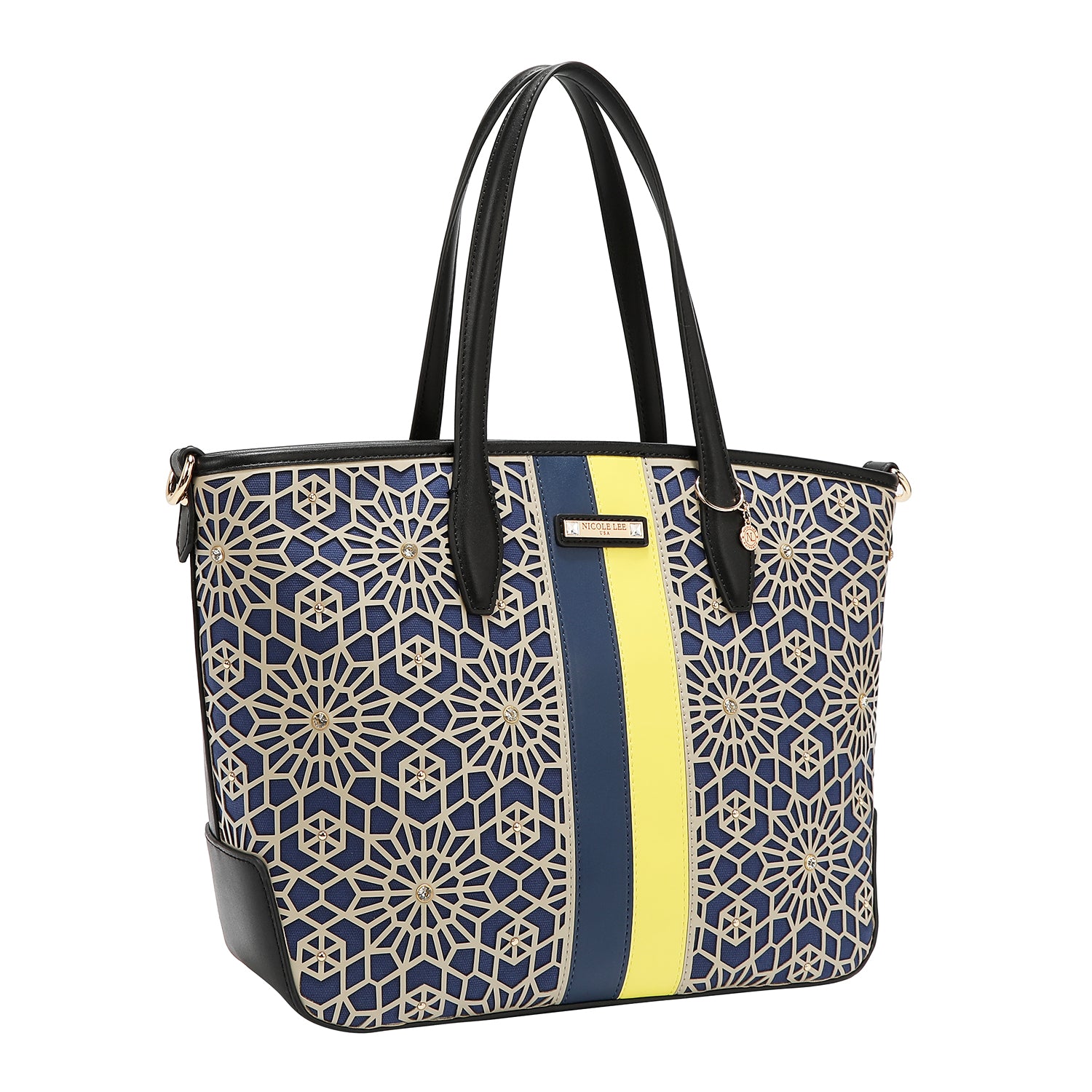 SHOPPER GEOMETRICA TAGLIA LASER (NERO)