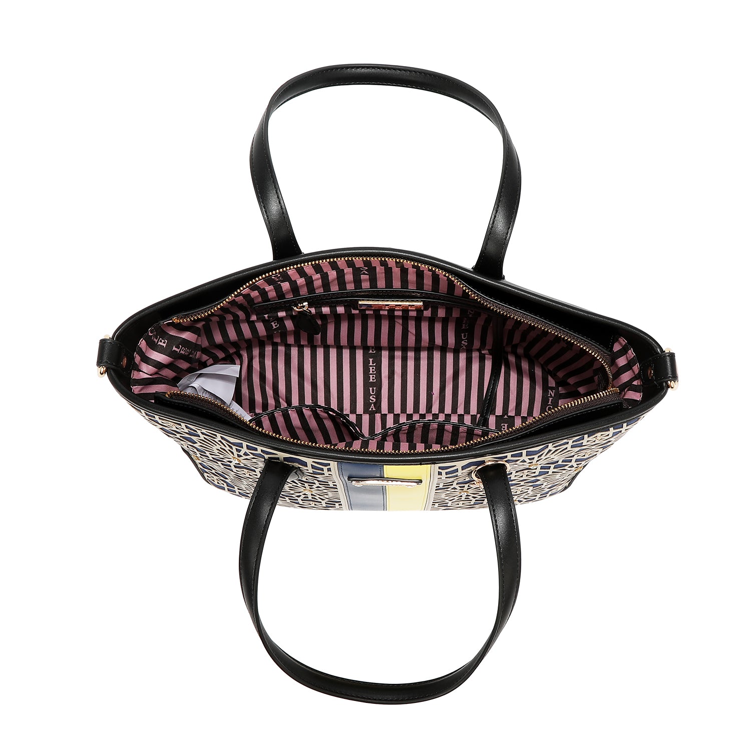 SHOPPER GEOMETRICA TAGLIA LASER (NERO)