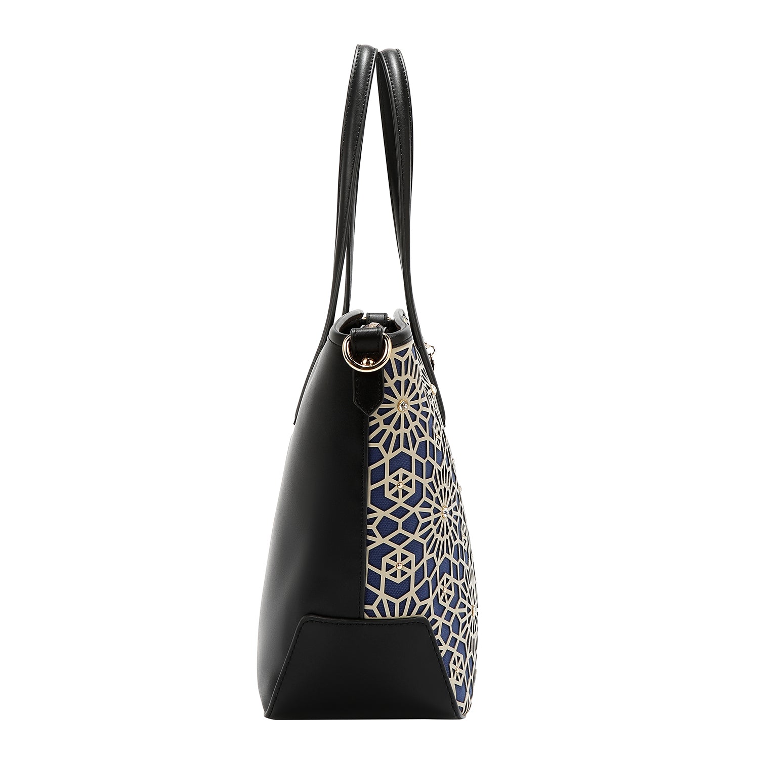 SHOPPER GEOMETRICA TAGLIA LASER (NERO)