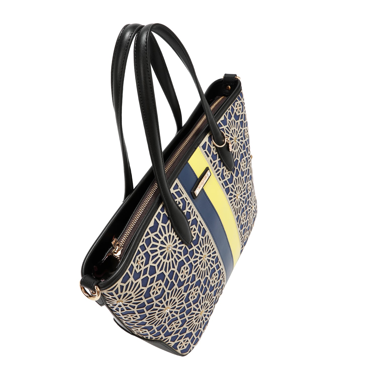 SHOPPER GEOMETRICA TAGLIA LASER (NERO)