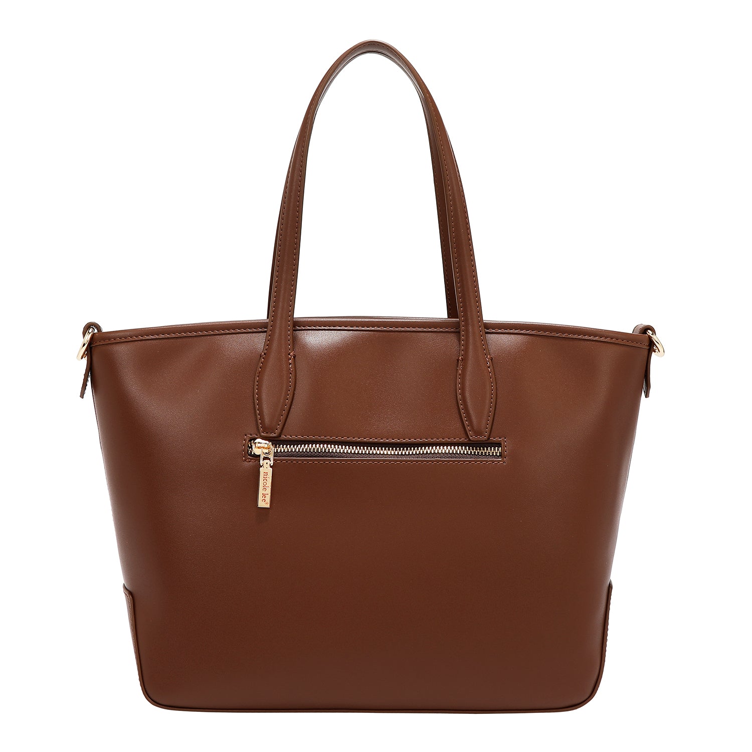 LASER CUT GEOMETRIC SHOPPER (BROWN)