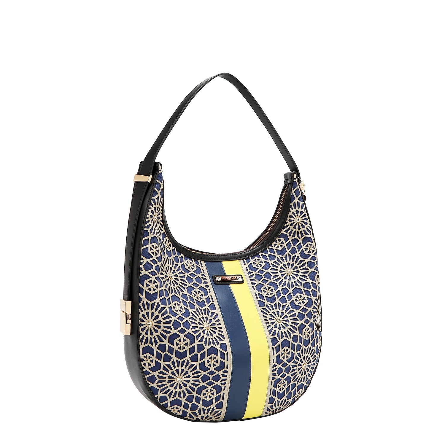 SAC HOBO GÉOMÉTRIQUE DÉCOUPÉ AU LASER (NOIR)