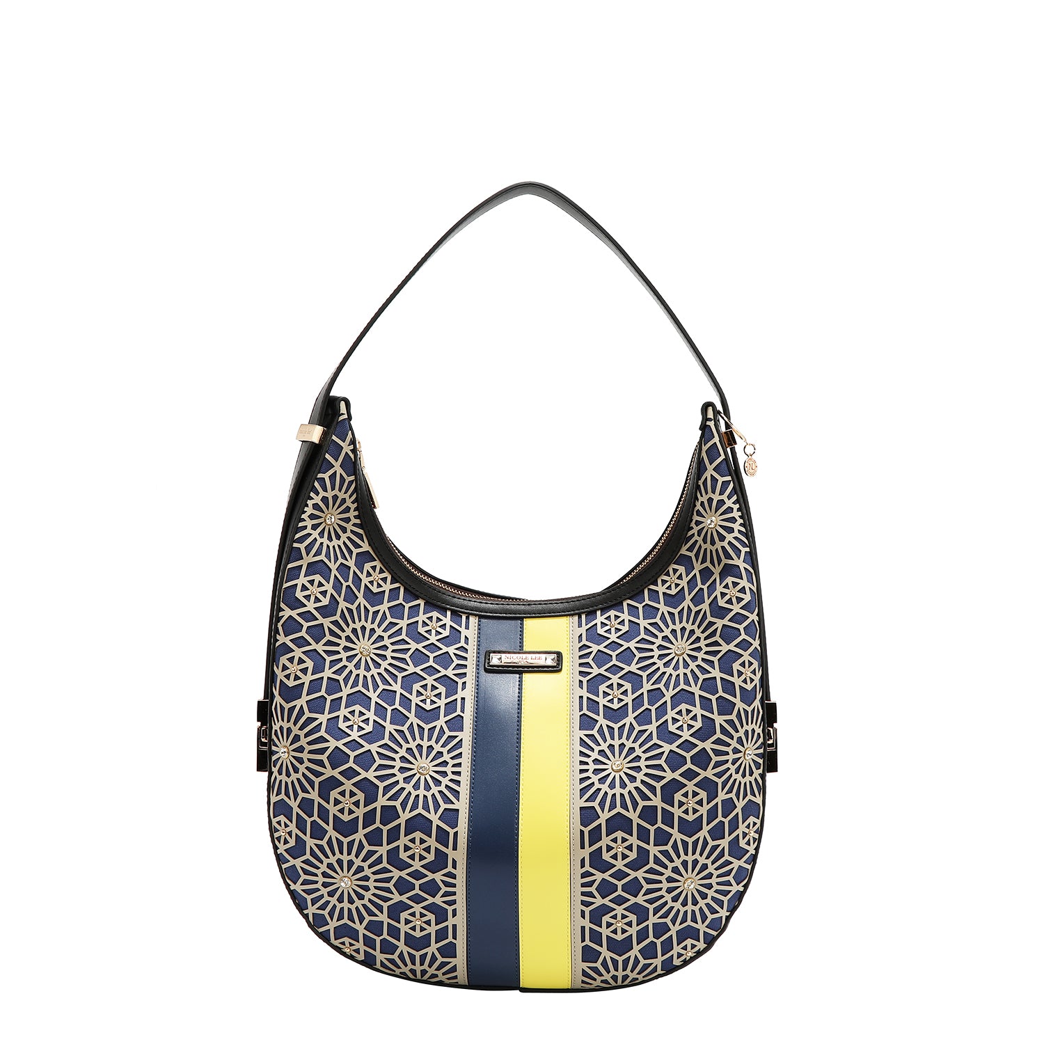 SAC HOBO GÉOMÉTRIQUE DÉCOUPÉ AU LASER (NOIR)