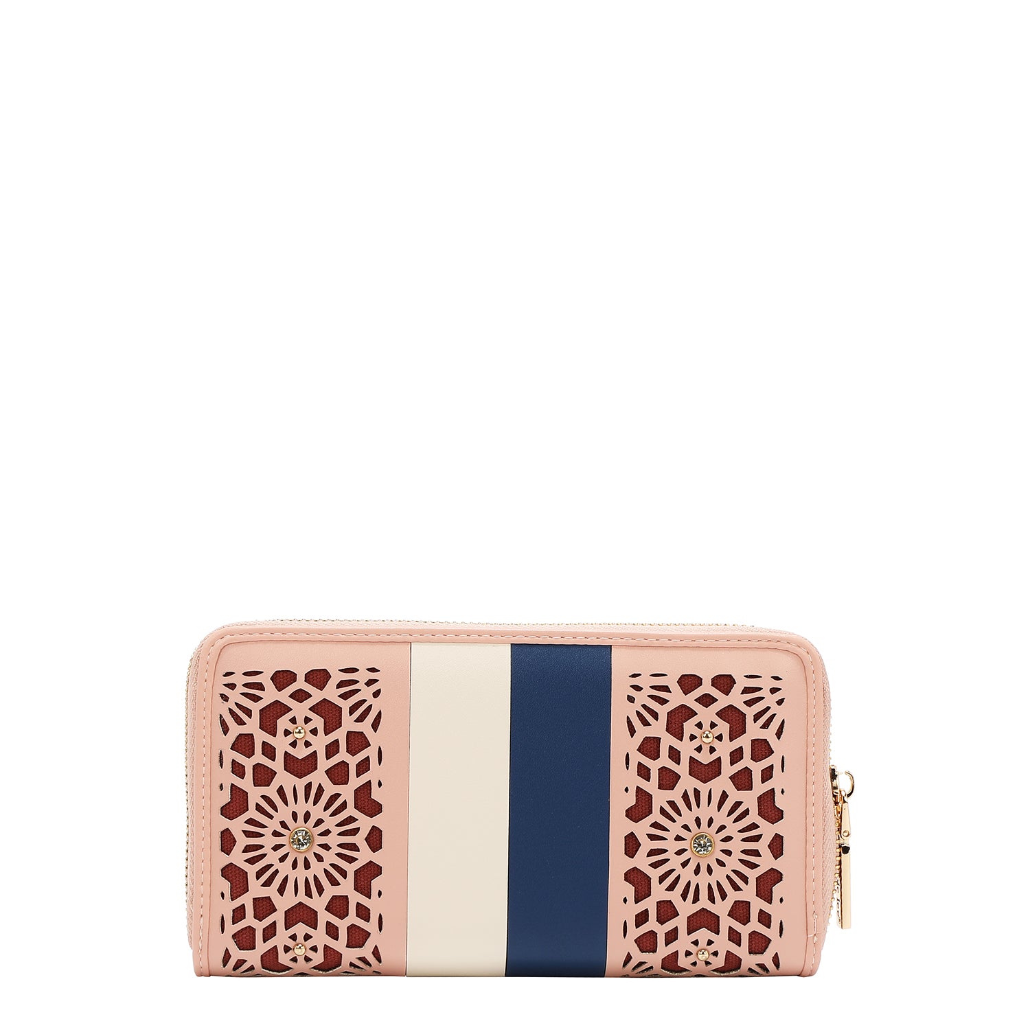 Portfolio avec coupe géométrique (rose)