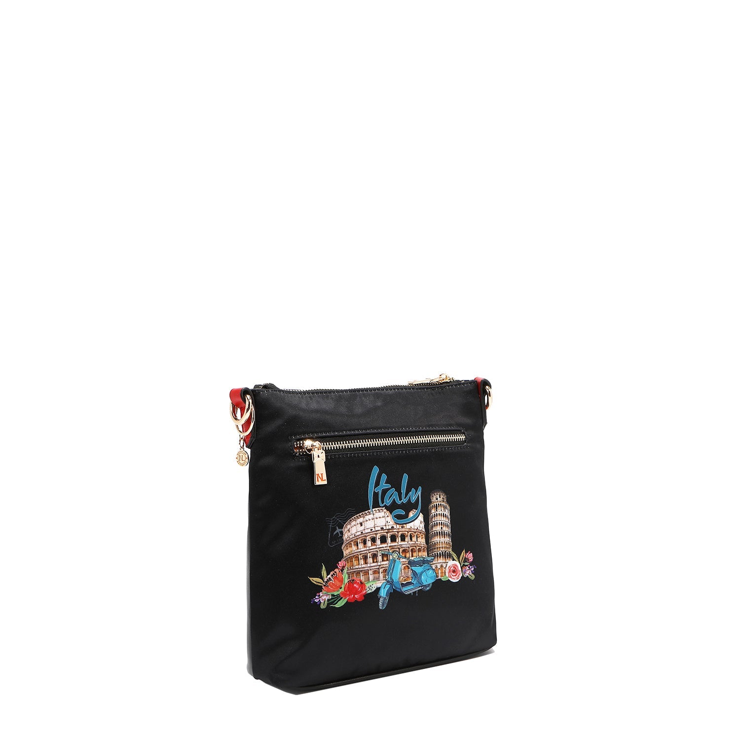 BORSA A TRACOLLA CON CERNIERA (<tc>MARTHA TRAVELS ITALY</tc>)