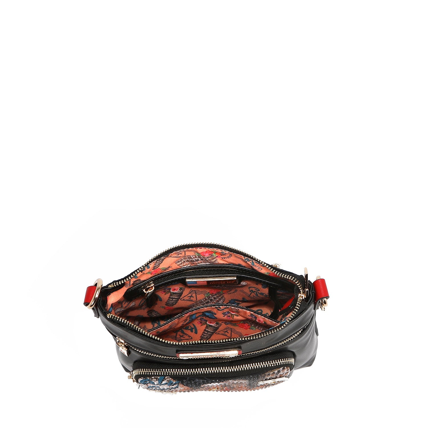 BORSA A TRACOLLA CON CERNIERA (<tc>MARTHA TRAVELS ITALY</tc>)