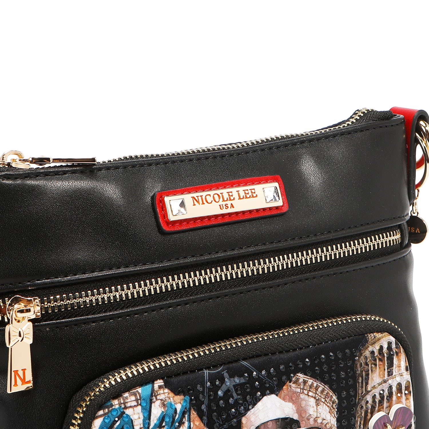 BORSA A TRACOLLA CON CERNIERA (<tc>MARTHA TRAVELS ITALY</tc>)