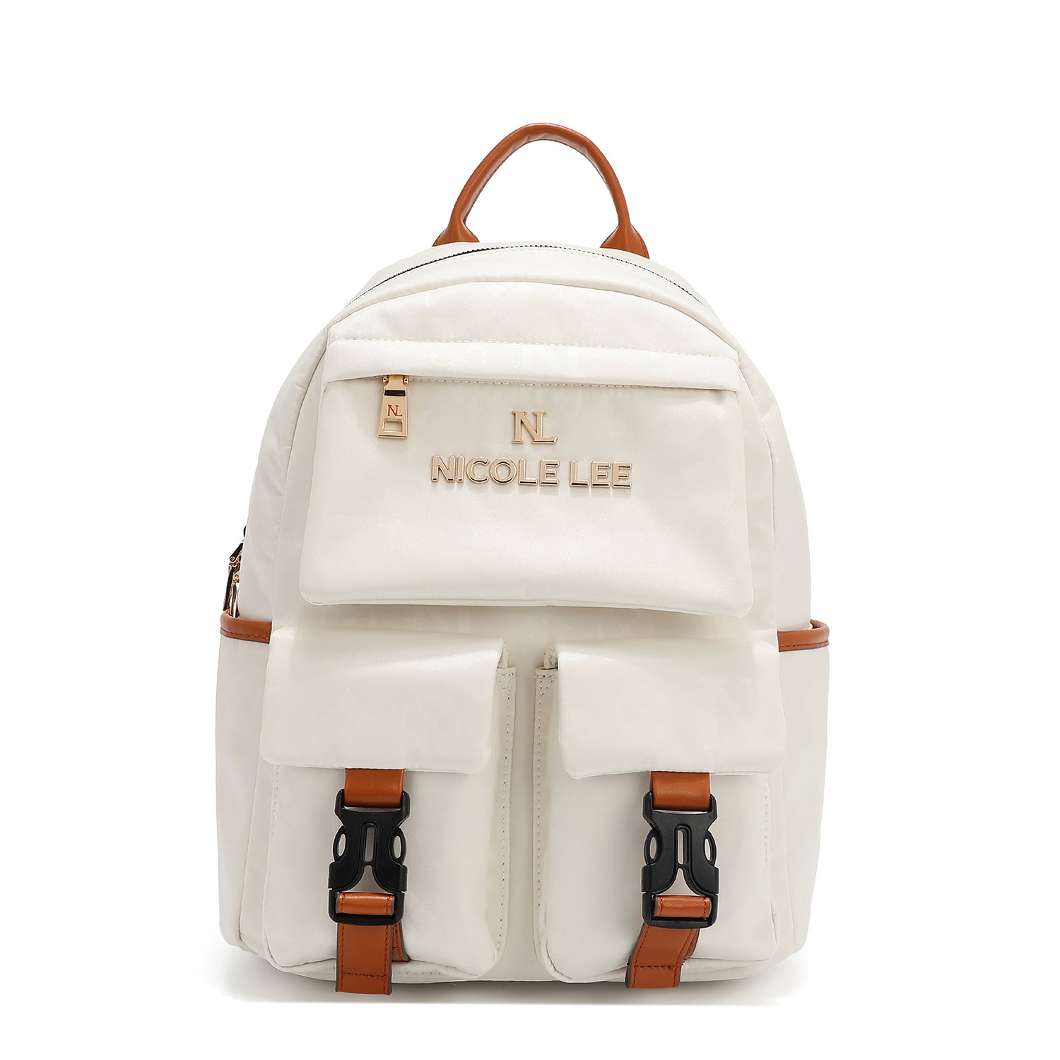 big white leather backpack Margot Backpack With Adjustable, Dual Shoulder Straps