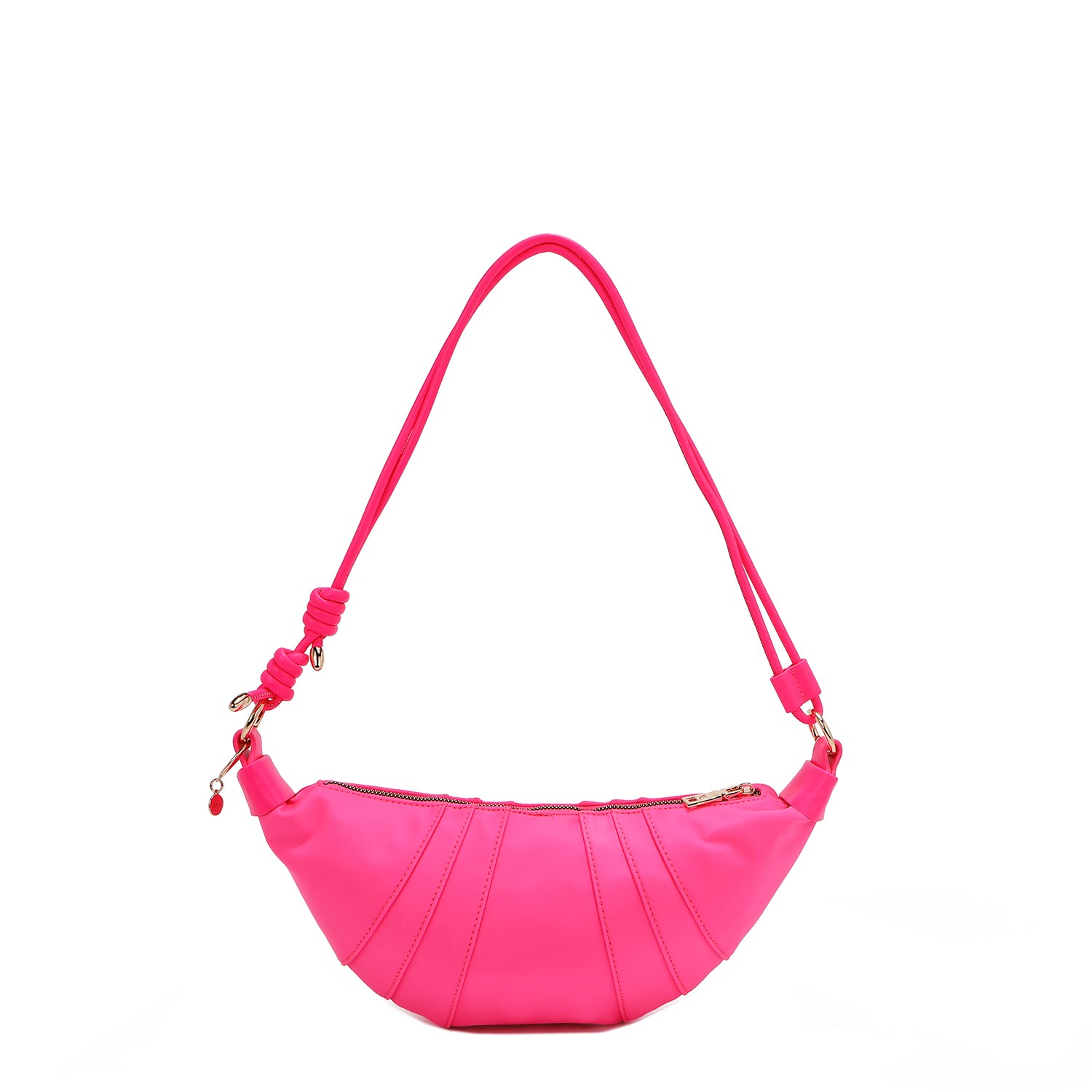 Croissant Bag mit farbigen Flecken (rosa)