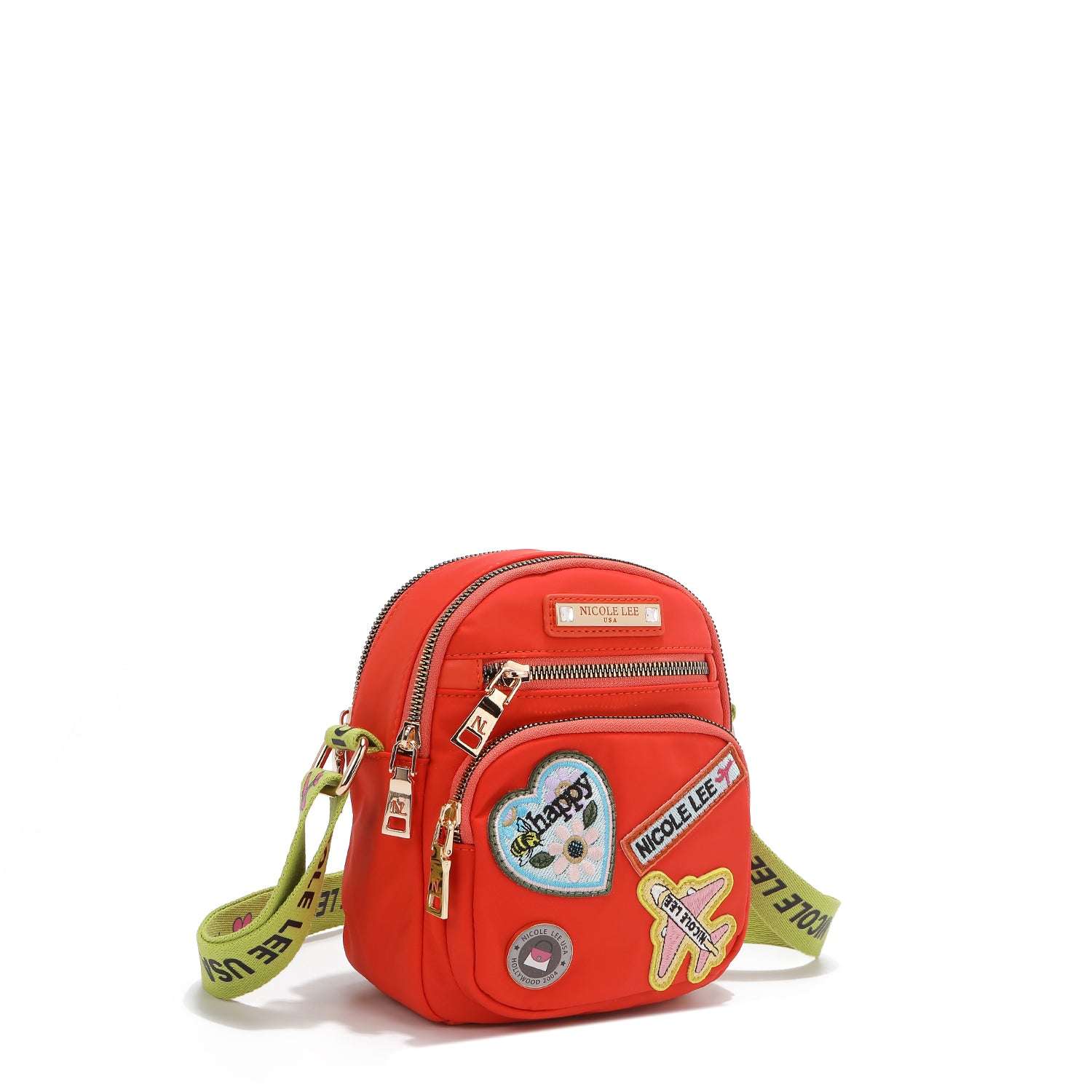 Sac transversal avec patchs colorés (orange)