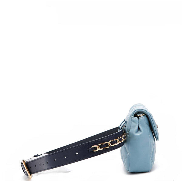 PADDED WAIST BAG/CROSSBODY BAG (BLUE)