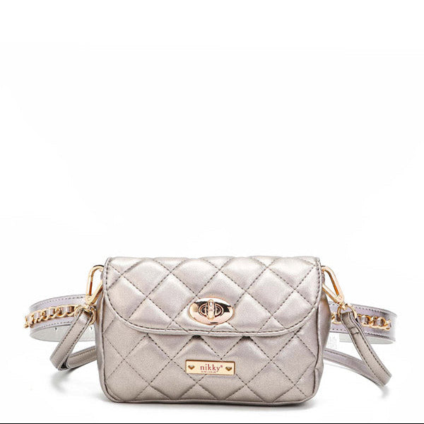 RIÑONERA/BANDOLERA ACOLCHADA (PLATEADO)