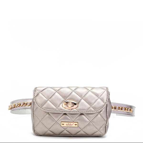 RIÑONERA/BANDOLERA ACOLCHADA (PLATEADO)