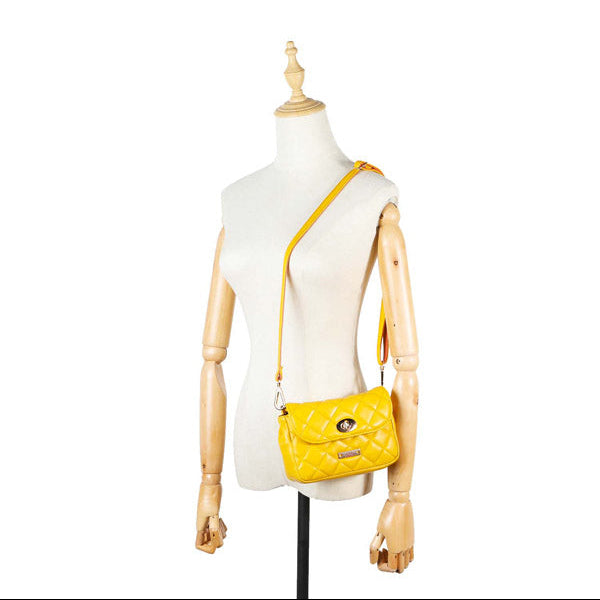 PADDED WAIST BAG/CROSSBODY BAG (YELLOW)