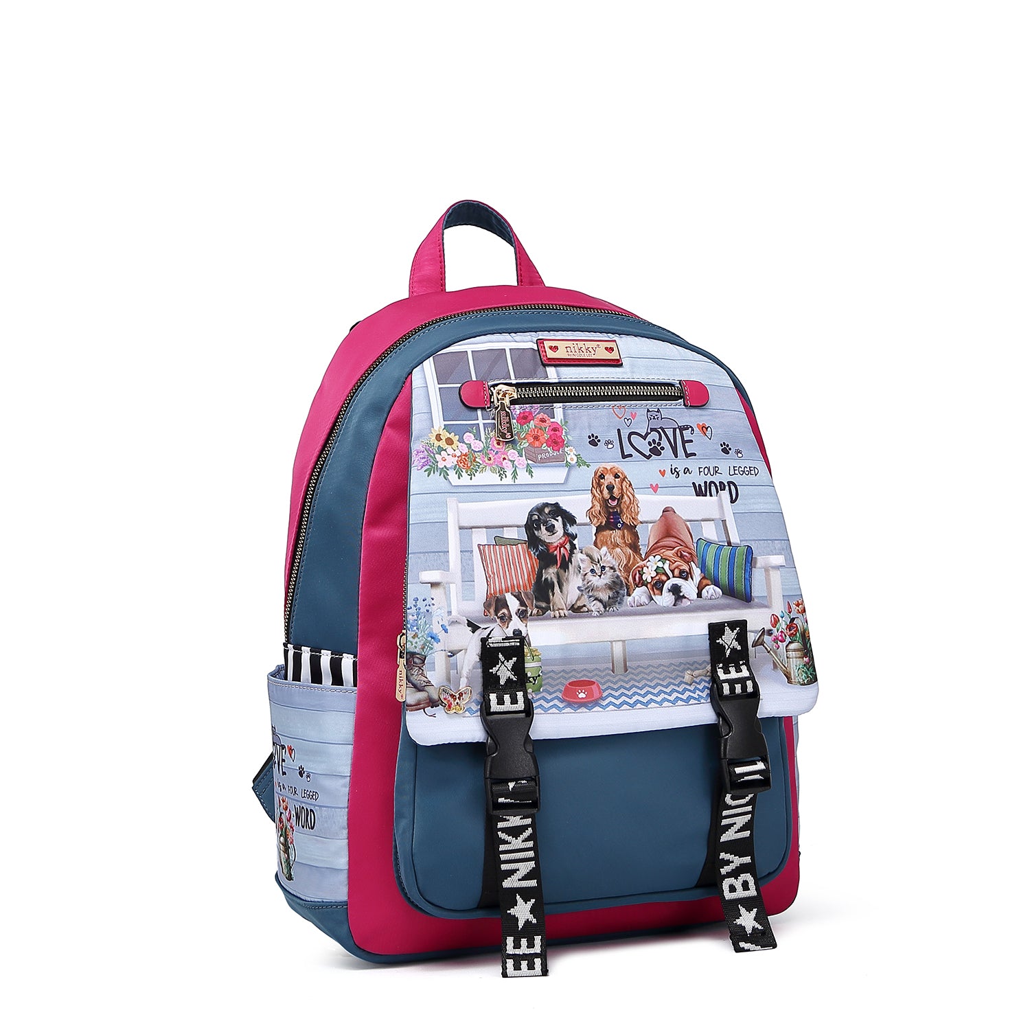 ONE HAPPY FAMILY NYLON-RUCKSACK MIT KLAPPE