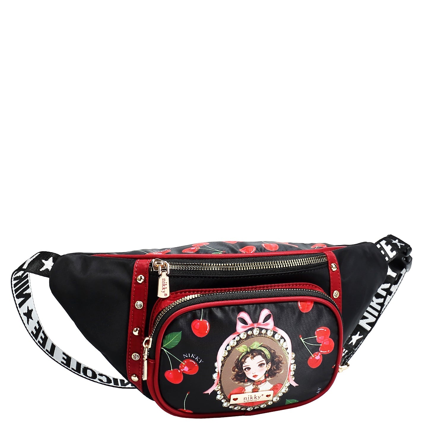 MARSUPIO ALLA MODA E CHIC<tc>CHERRY LIPS</tc>-NERO)