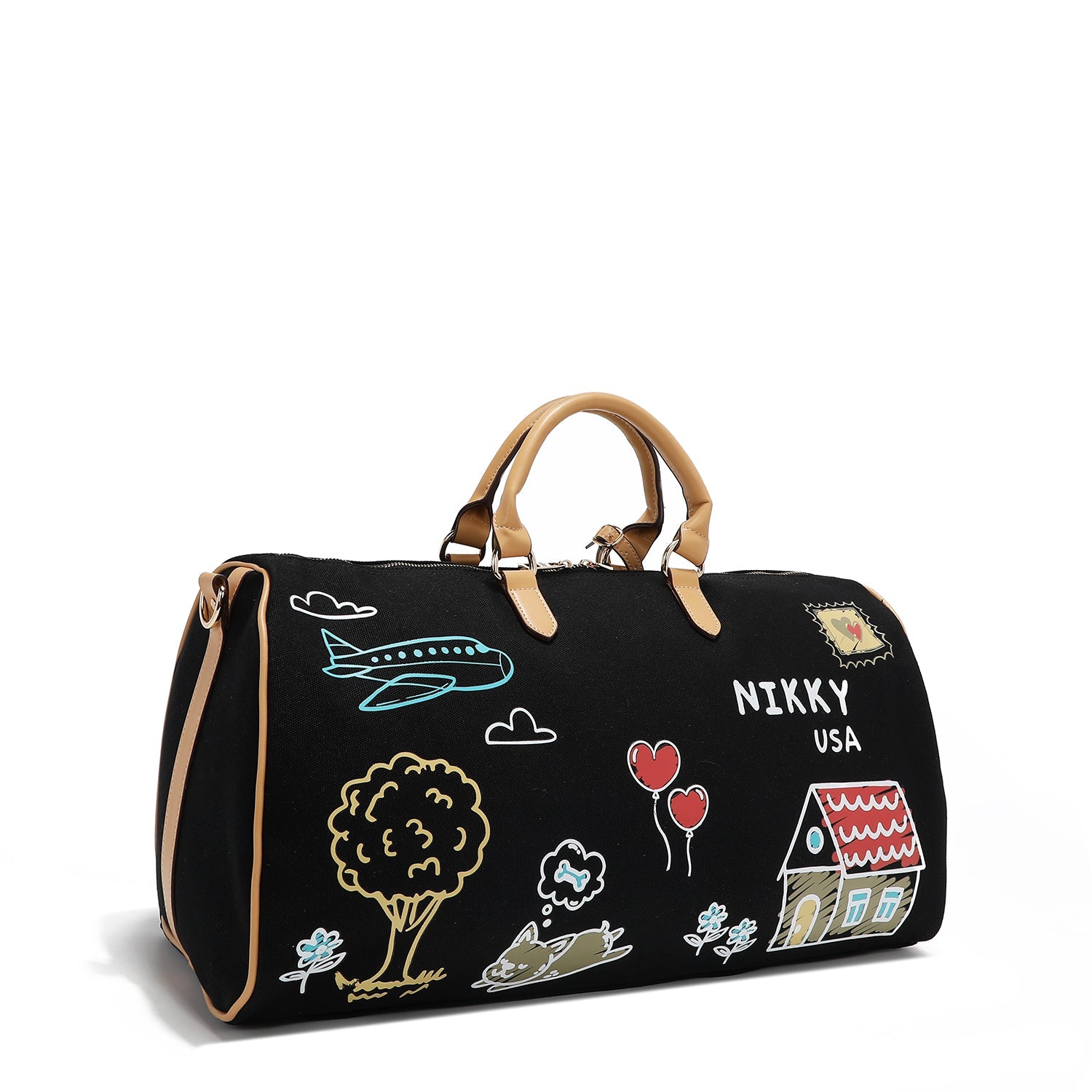 SAC DE GYMNASE EN TOILE <tc>NIKKY</tc> (NOIR)