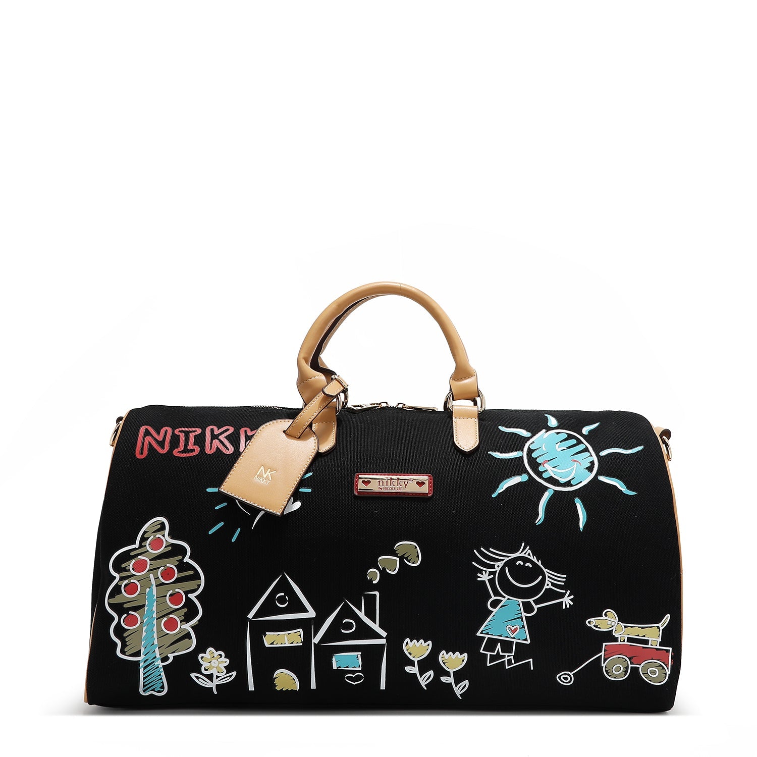 SAC DE GYMNASE EN TOILE <tc>NIKKY</tc> (NOIR)