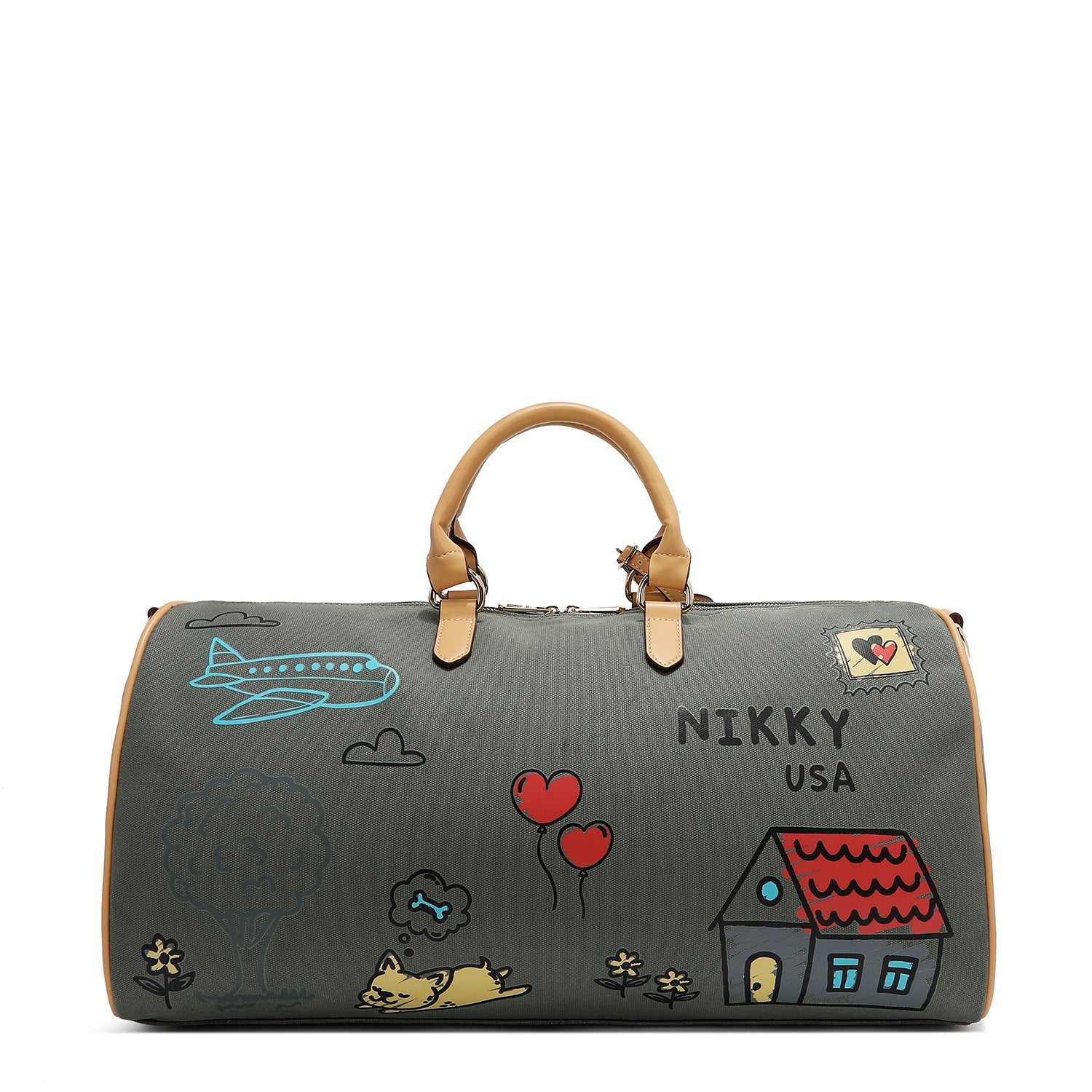 Borsa da ginnastica in tela (verde)