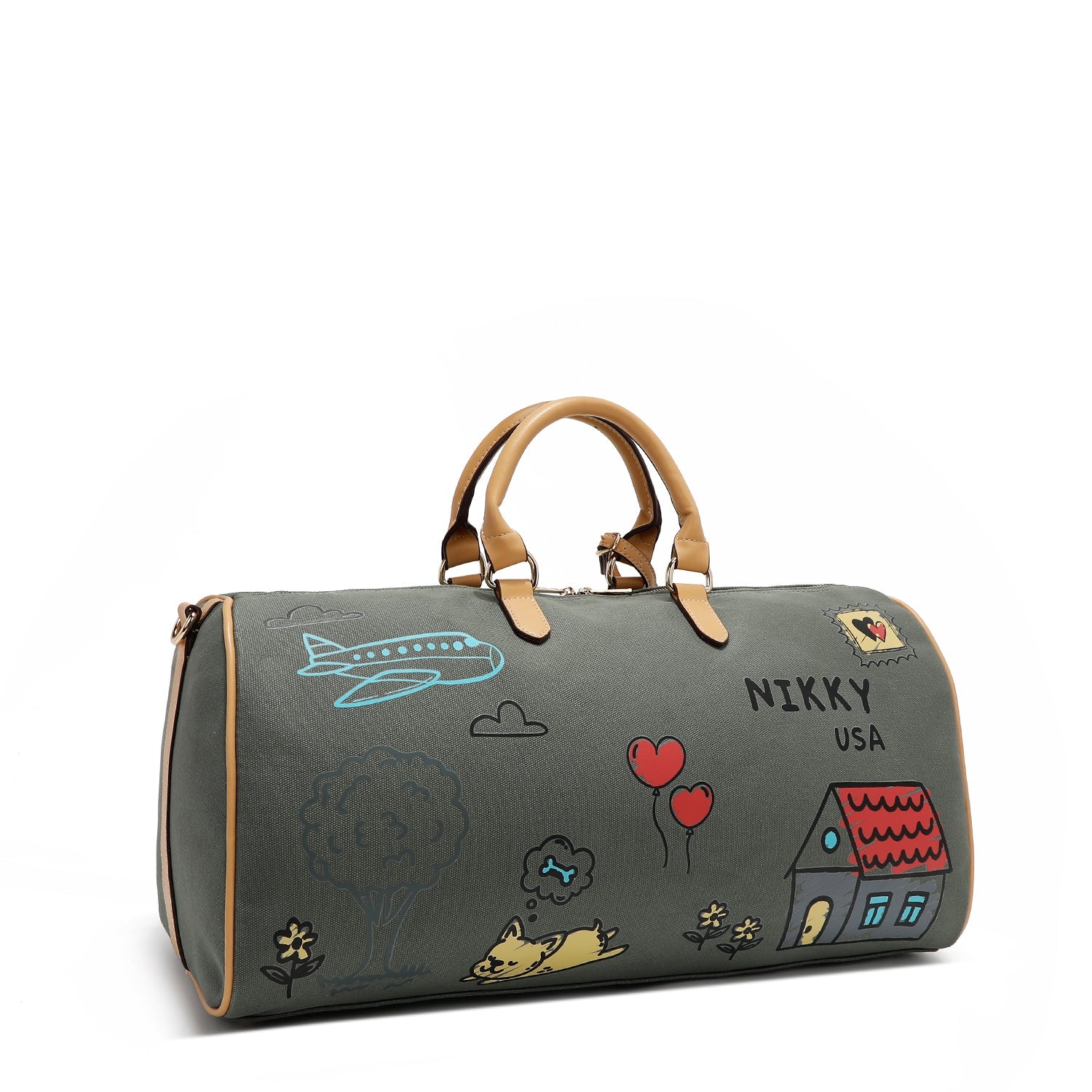 Borsa da ginnastica in tela (verde)