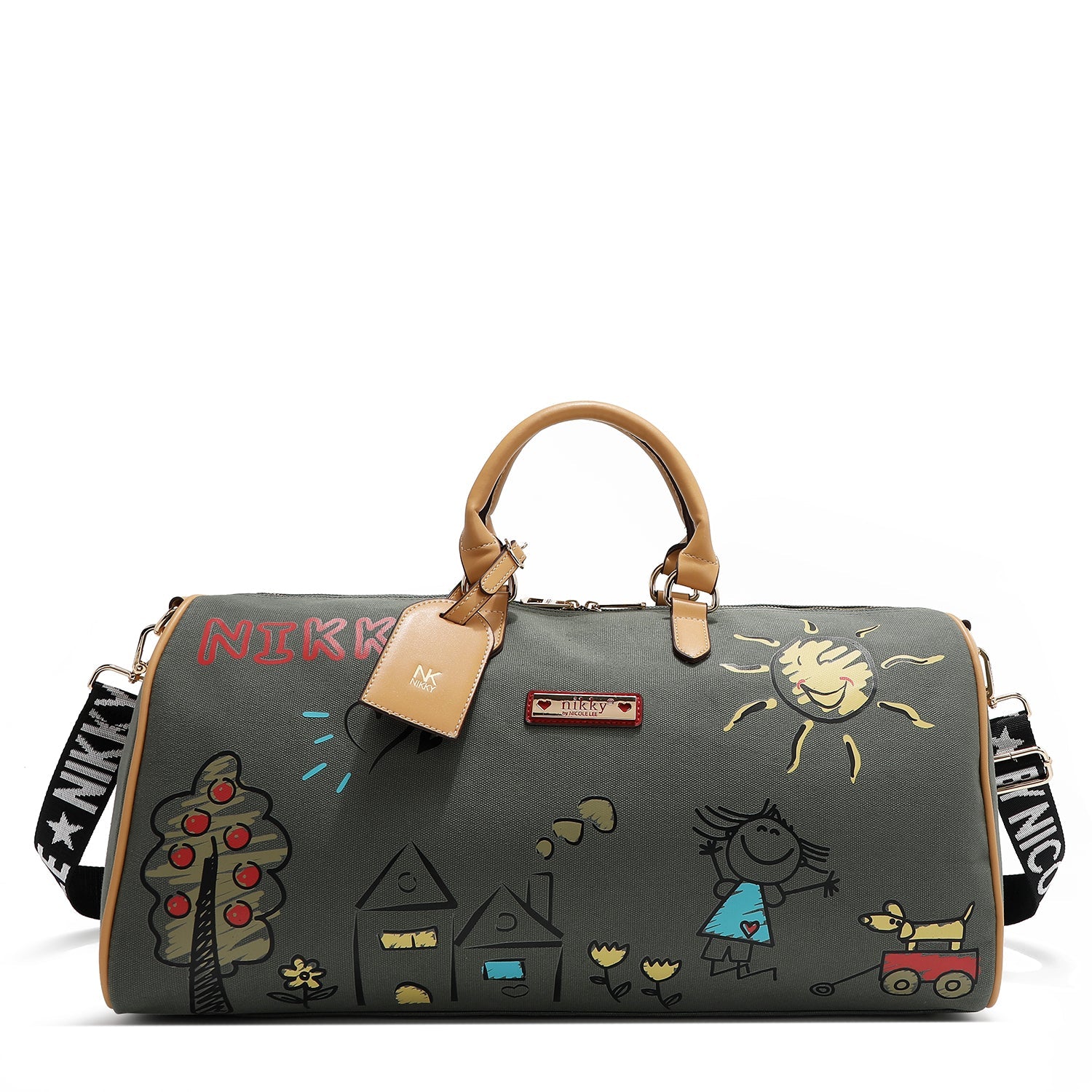 Sac de gym sur toile (vert)