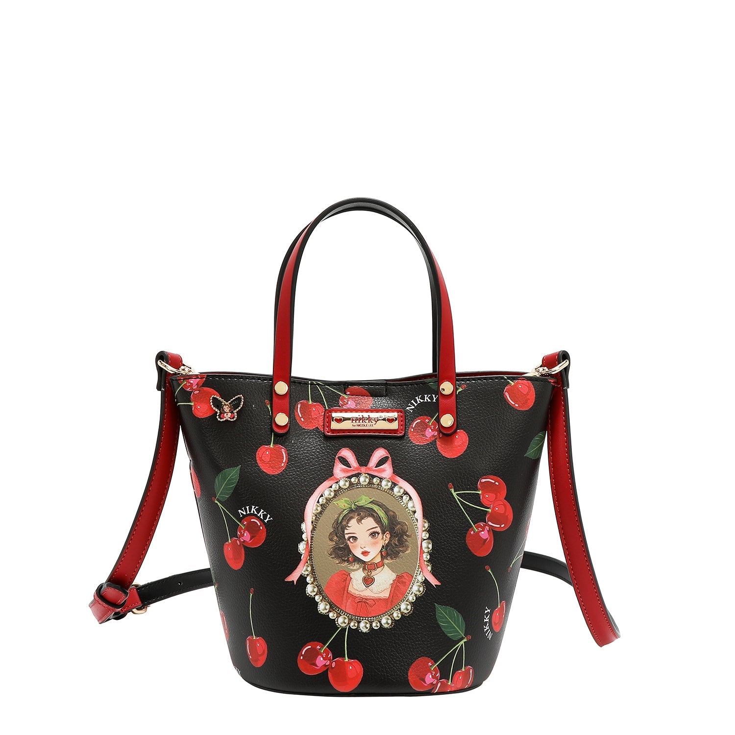 2-PIECE SMALL BUCKET BAG (<tc>CHERRY LIPS</tc>-BLACK)