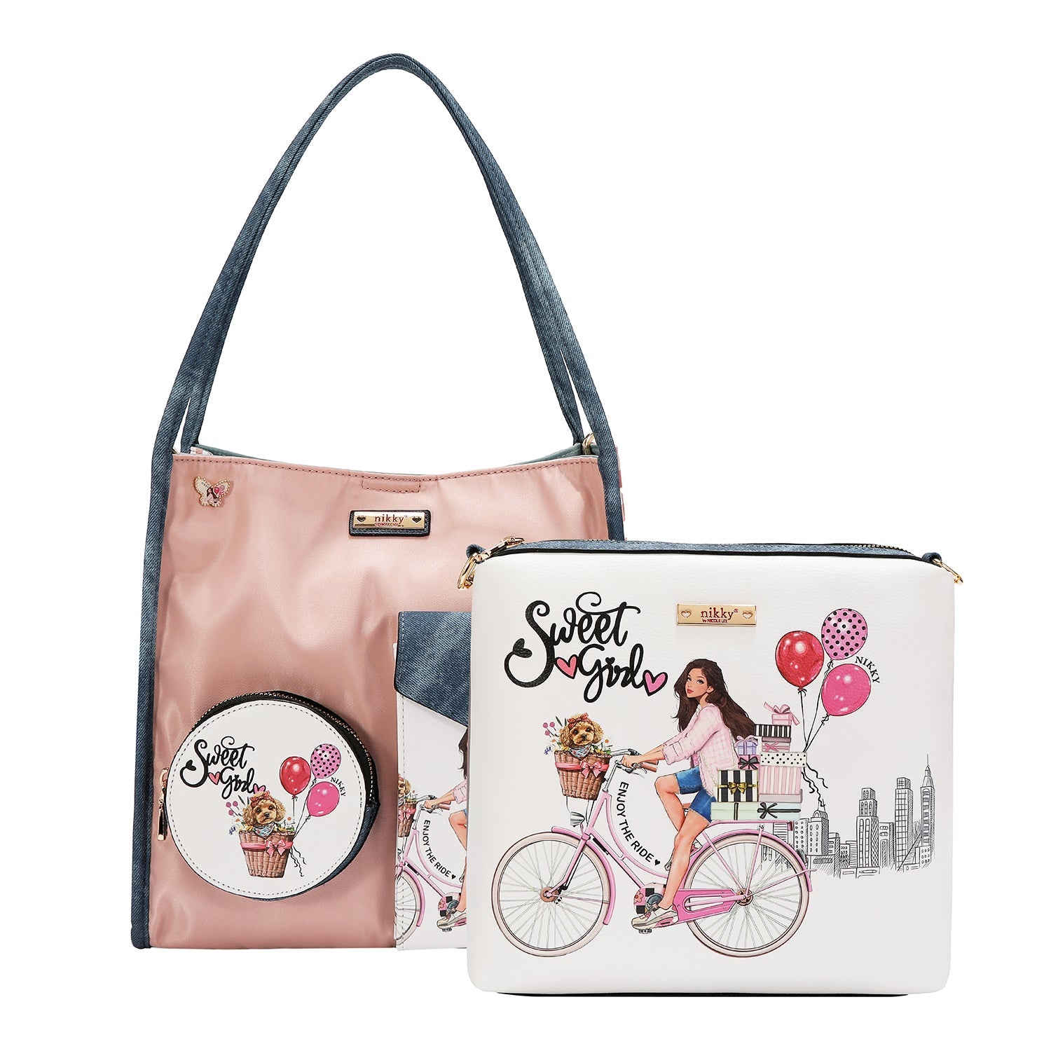 BOLSO DE HOMBRO EN 2 PIEZAS (SWEET GIRL)