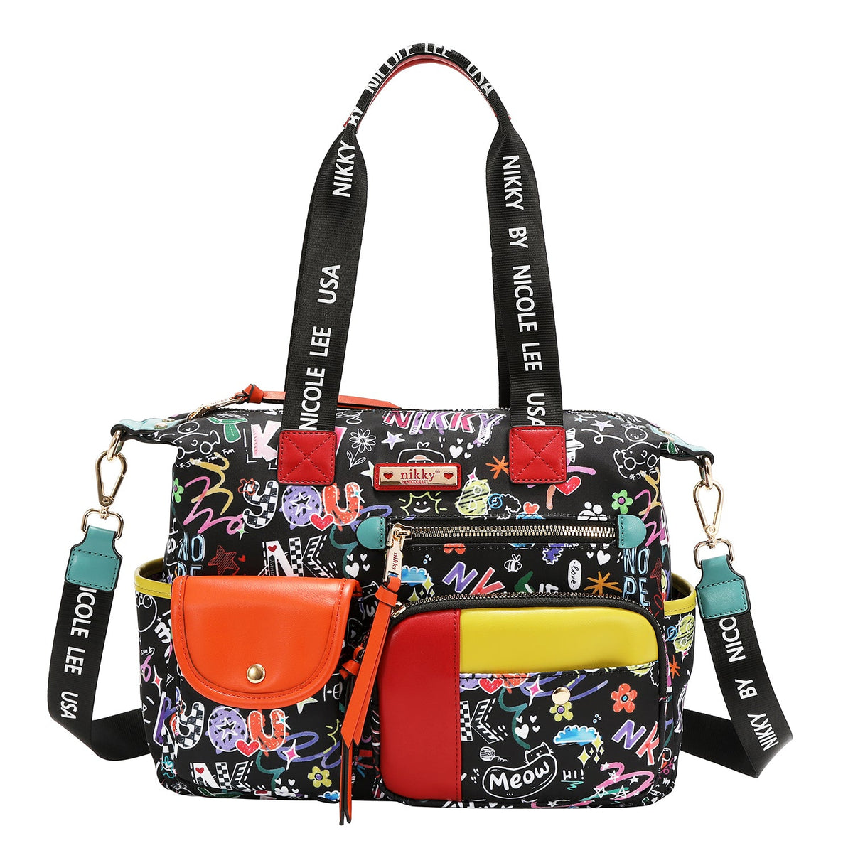 BOLSO SATCHEL (JUST FOR FUN - NEGRO)