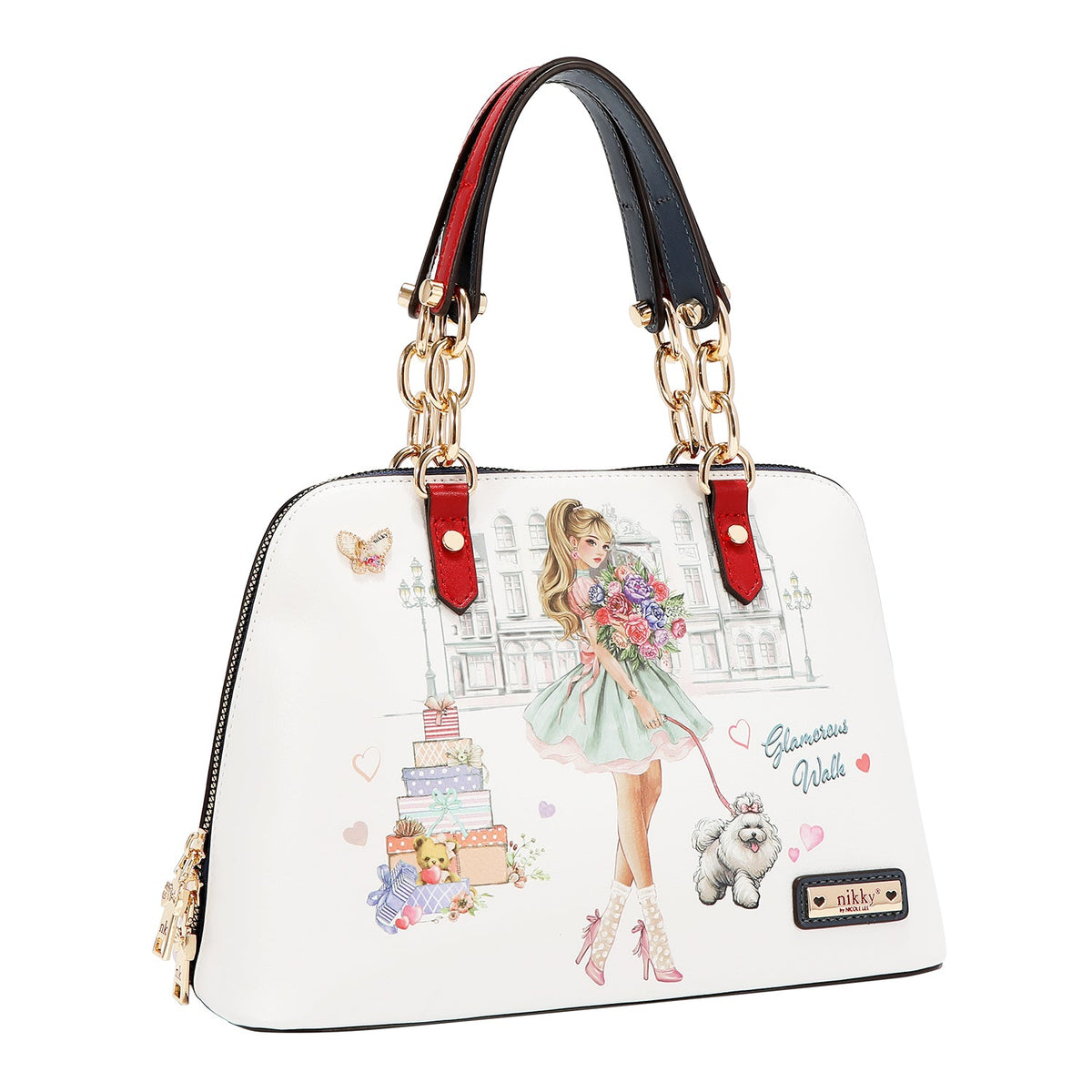 BORSA DOME (GLAMOROUS WALK - BIANCO)