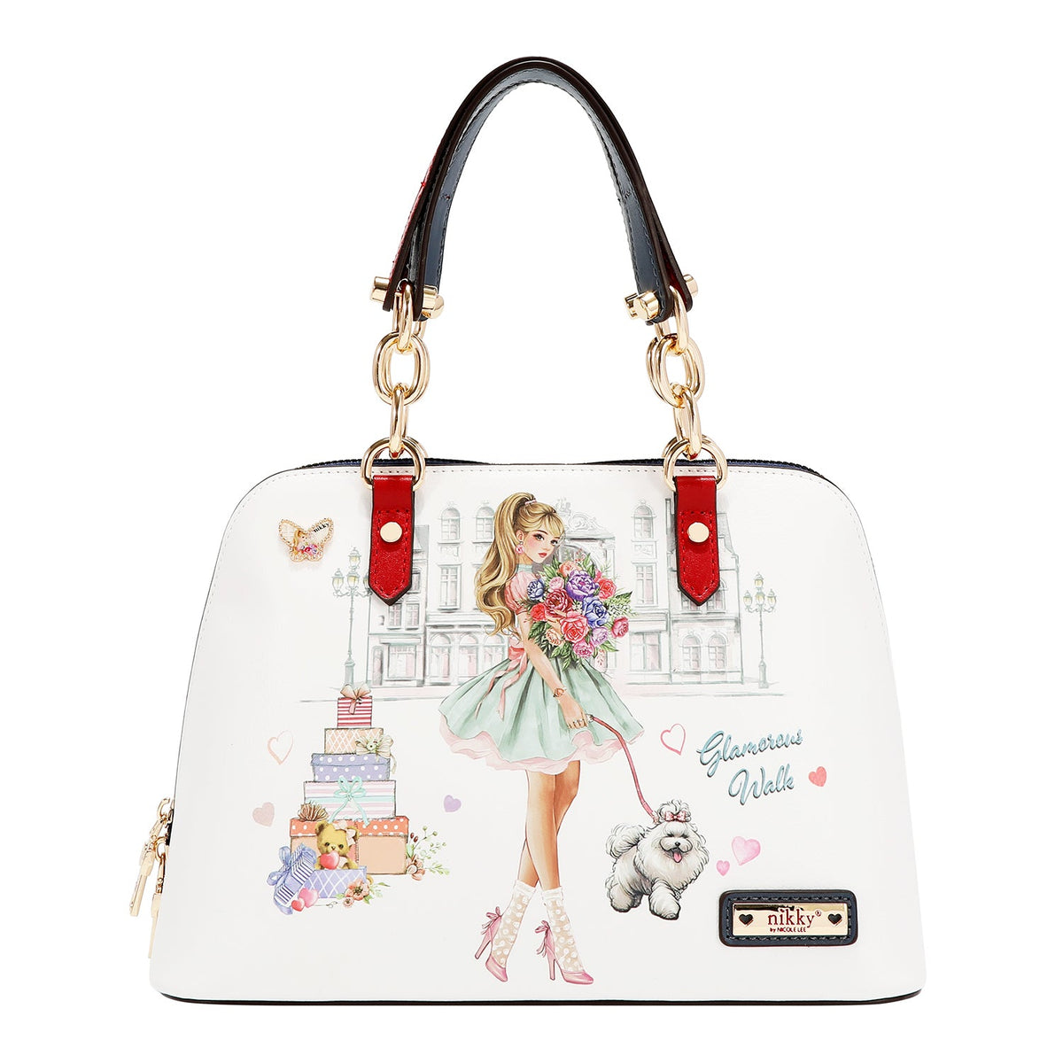 BORSA DOME (GLAMOROUS WALK - BIANCO)