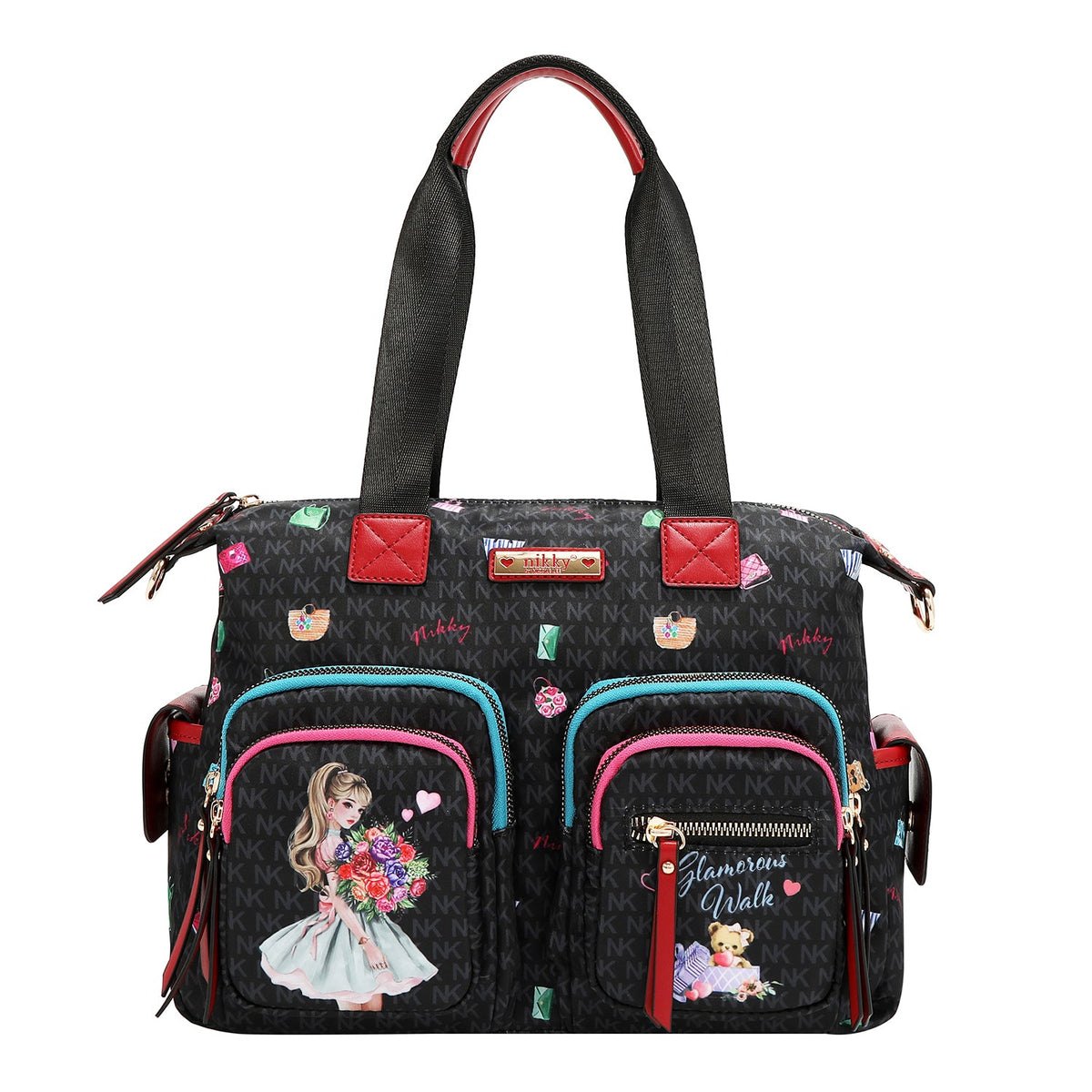 BOLSO TOTE (GLAMOROUS WALK - NEGRO)