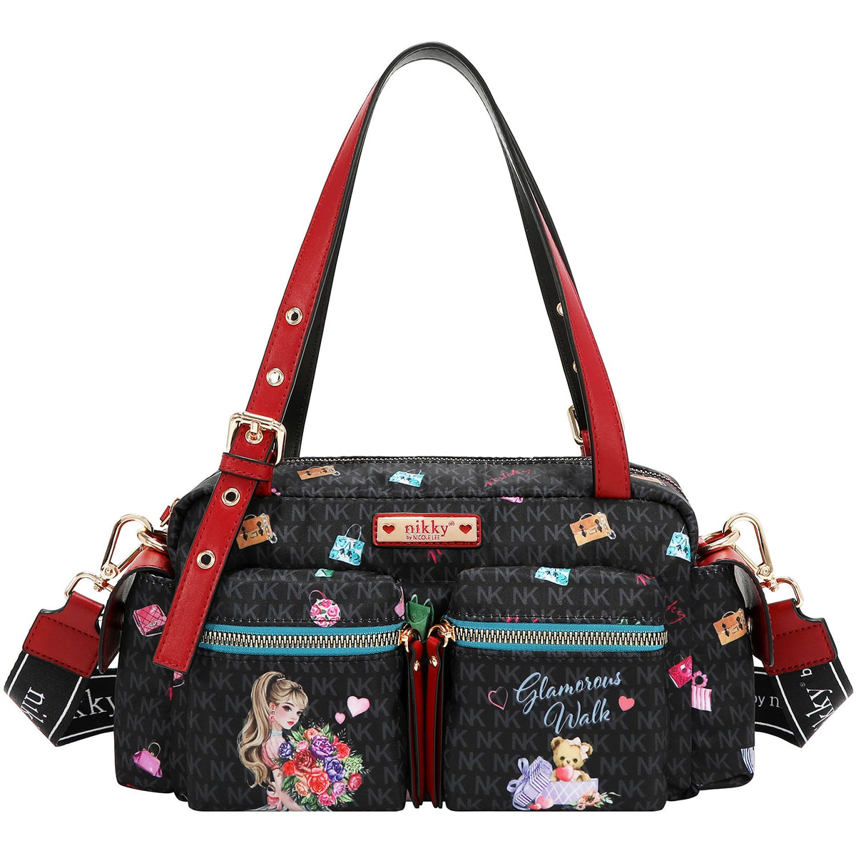 BOLSO SATCHEL (GLAMOROUS WALK - NEGRO)