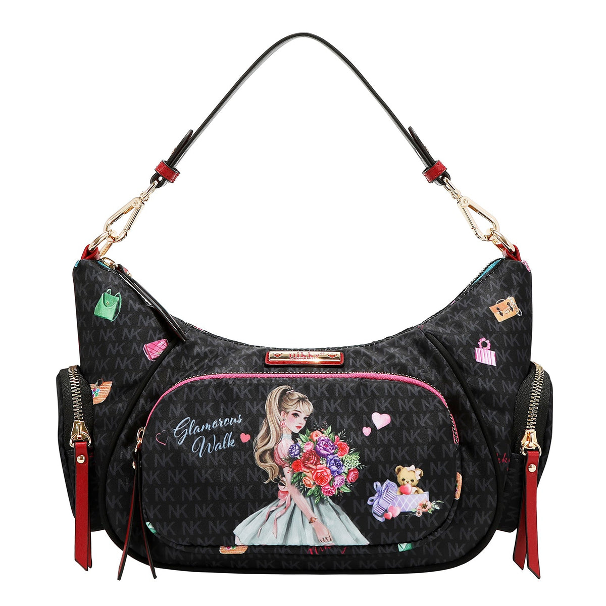 BOLSO DE HOMBRO (GLAMOROUS WALK - NEGRO)