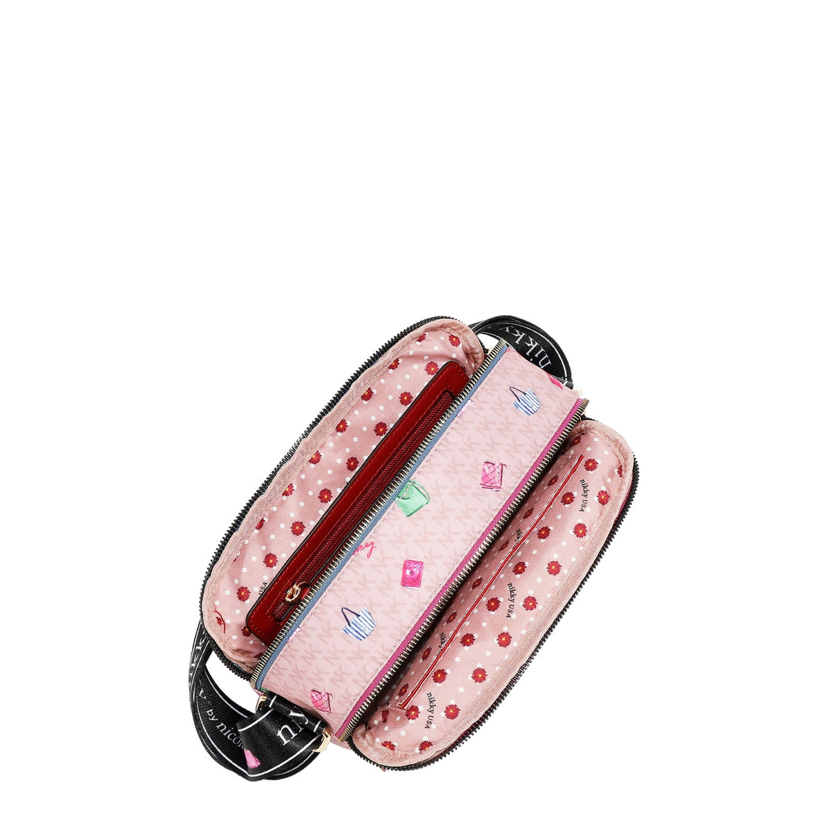 BORSA A TRACOLLA IN NYLON (GLAMOROUS WALK - ROSA)