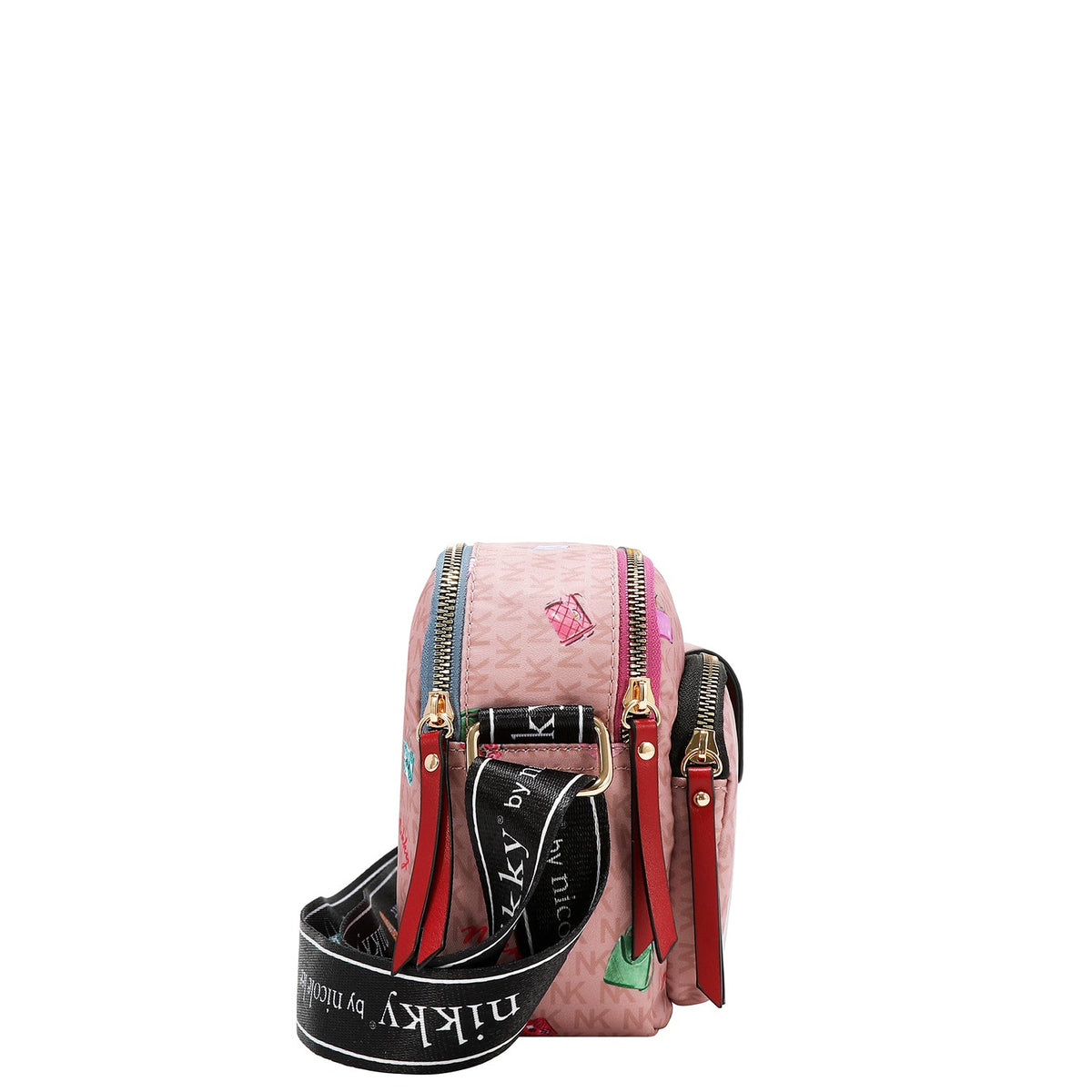 BORSA A TRACOLLA IN NYLON (GLAMOROUS WALK - ROSA)