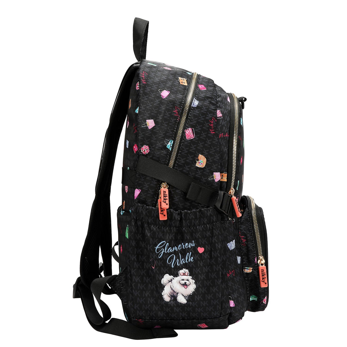 ZAINO IN NYLON (GLAMOROUS WALK - NERO)