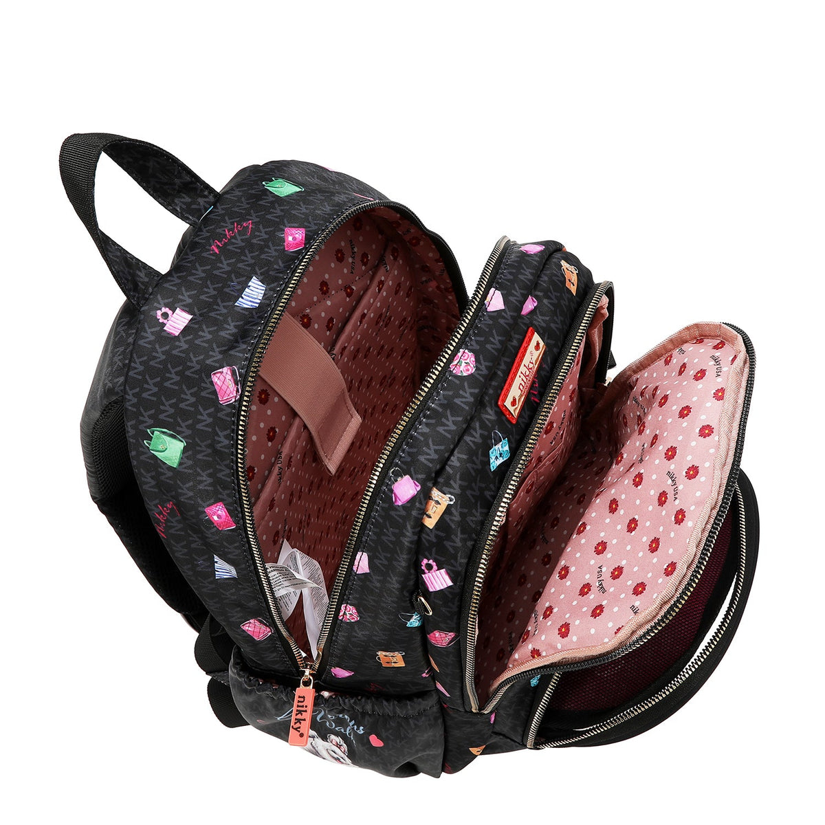 ZAINO MEDIO CON FIOCCO (GLAMOROUS WALK - NERO)