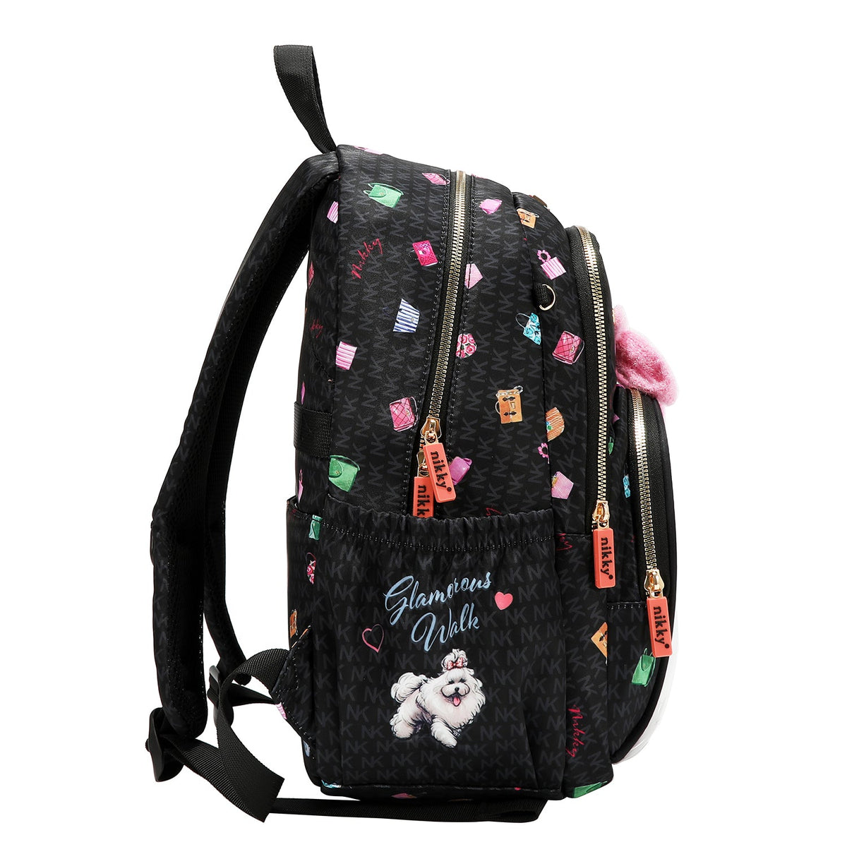 ZAINO MEDIO CON FIOCCO (GLAMOROUS WALK - NERO)