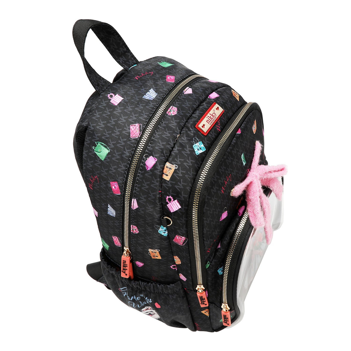 ZAINO MEDIO CON FIOCCO (GLAMOROUS WALK - NERO)