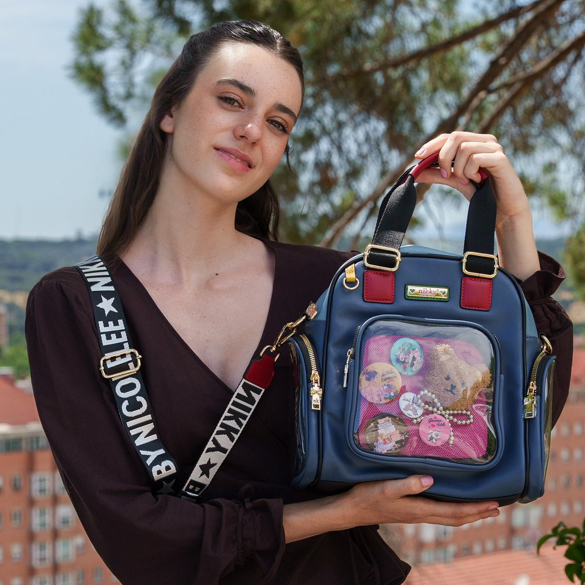 BORSA A TRACOLLA CONVERTIBILE IN ZAINO (TEDDY & PIN)