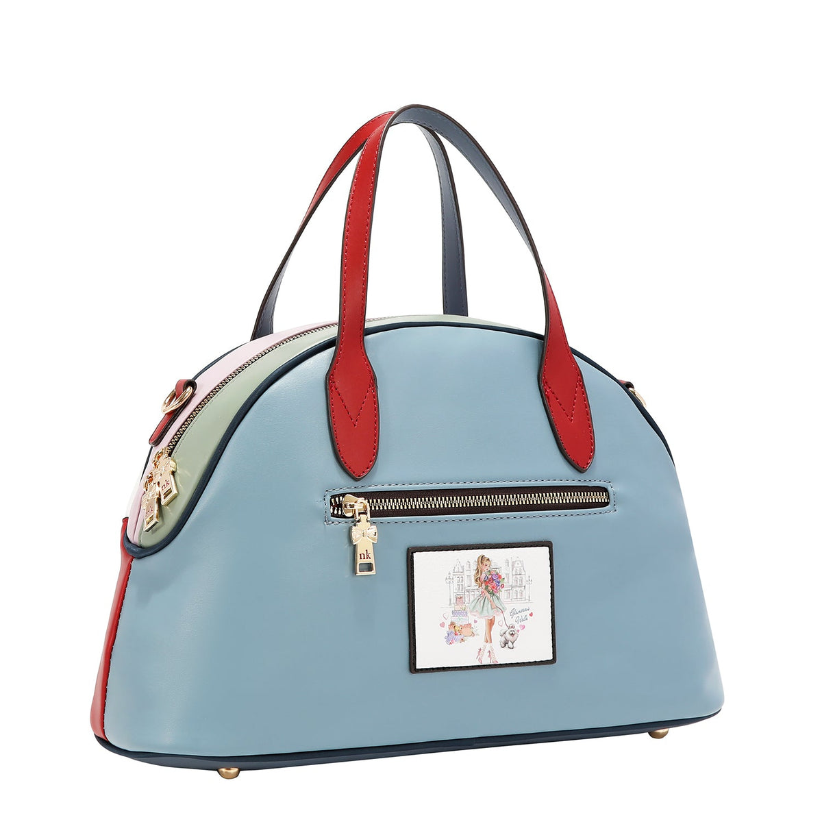 SET 3 PEZZI (BORSA A BORSA, ZAINO MINI, PORTAFOGLIO) (GLAMOROUS WALK - BIANCO)
