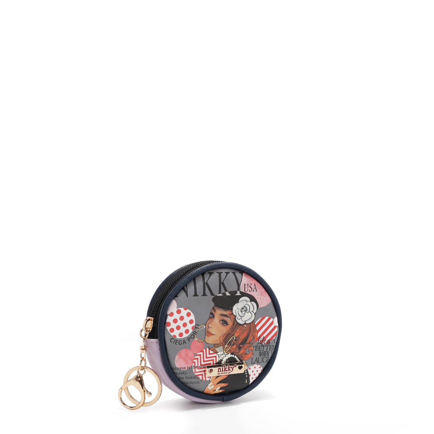 KEYCHAIN WITH ROUND PURSE (<tc>CIEGA POR TI</tc>)