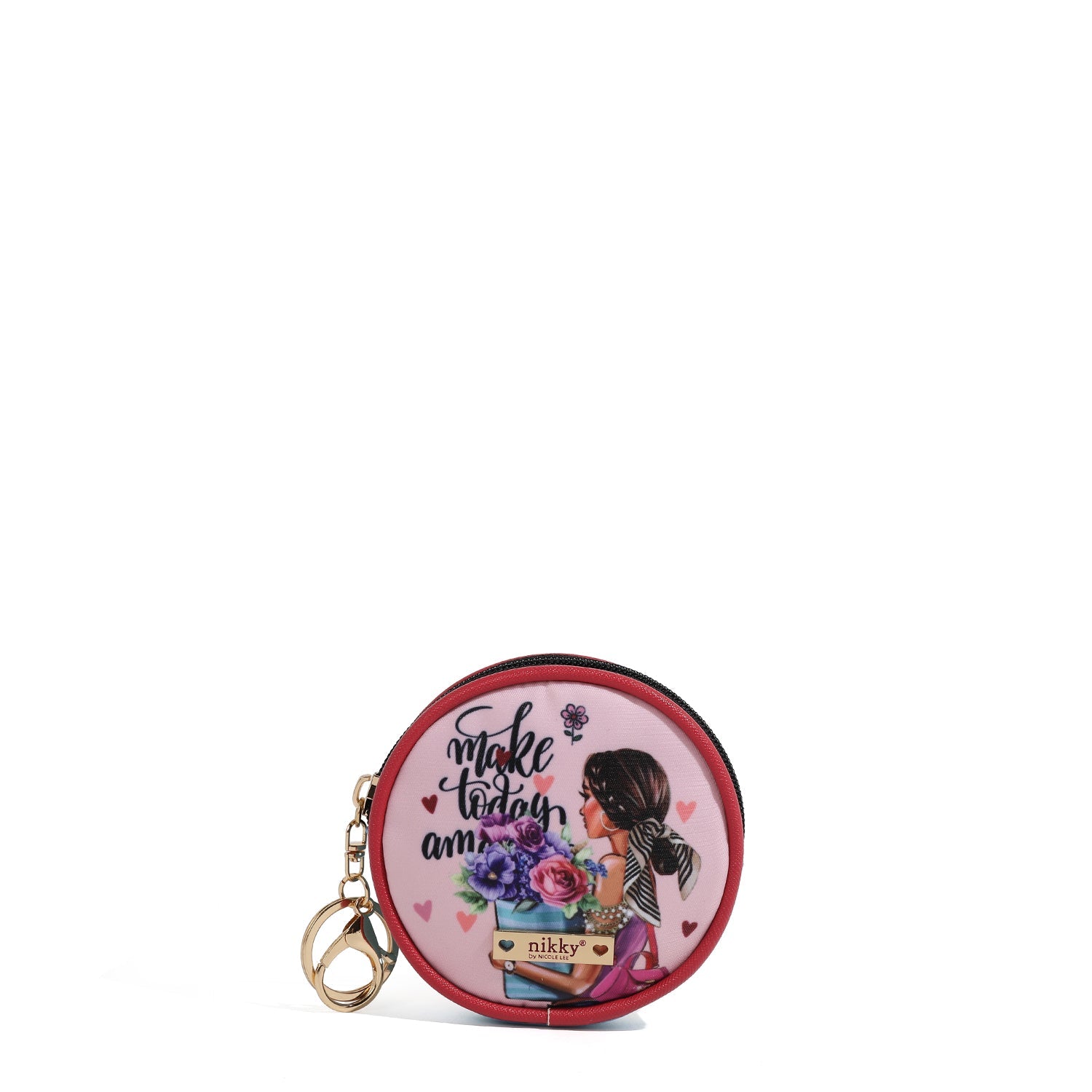 CHAVEIRO COM PORTA MOEDAS REDONDO (<tc>FLOWER DAY</tc>)