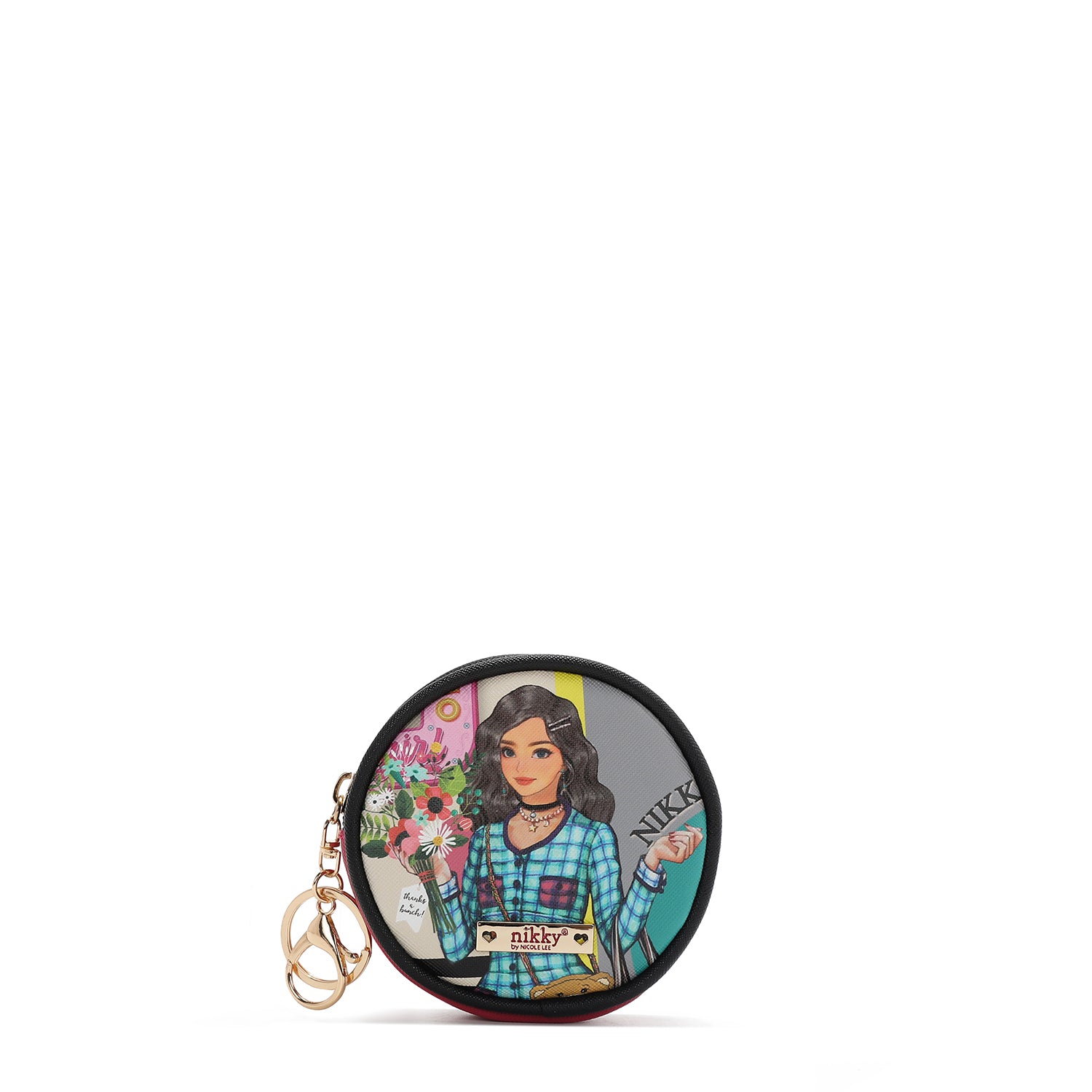 CHAVEIRO COM BOLSA REDONDA (<tc>NIKKY GOES SHOPPING</tc>)