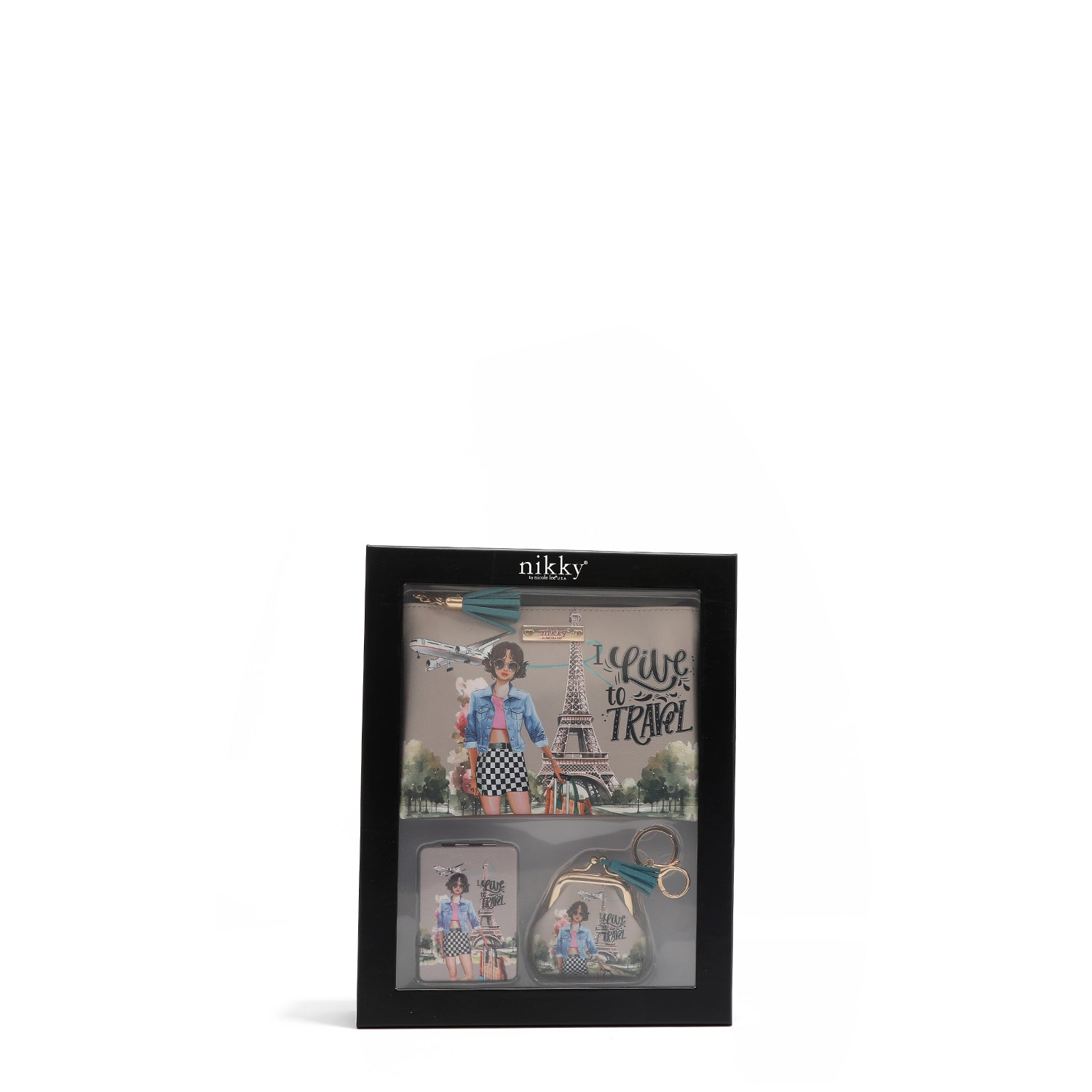 COFFRET CADEAU 3 PIÈCES (<tc>I LIVE TO TRAVEL</tc>)