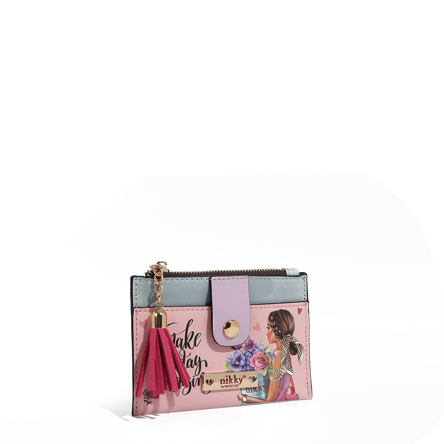 PORTA CARTÕES COM ZÍPER (<tc>FLOWER DAY</tc>)